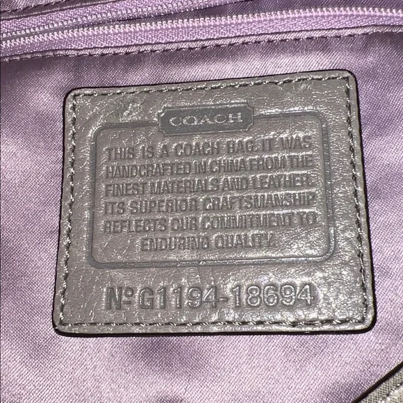 Stunning  Vintage Coach Shimmering Silver Tote Bag - Picture 3 of 9